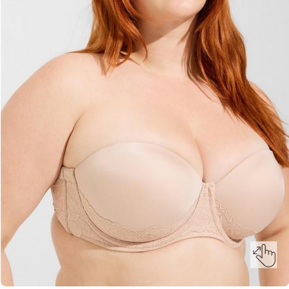 42B Size Torrid Strapless Bra Bombshell Everyday Strapless Push-Up - Picture 5 of 10